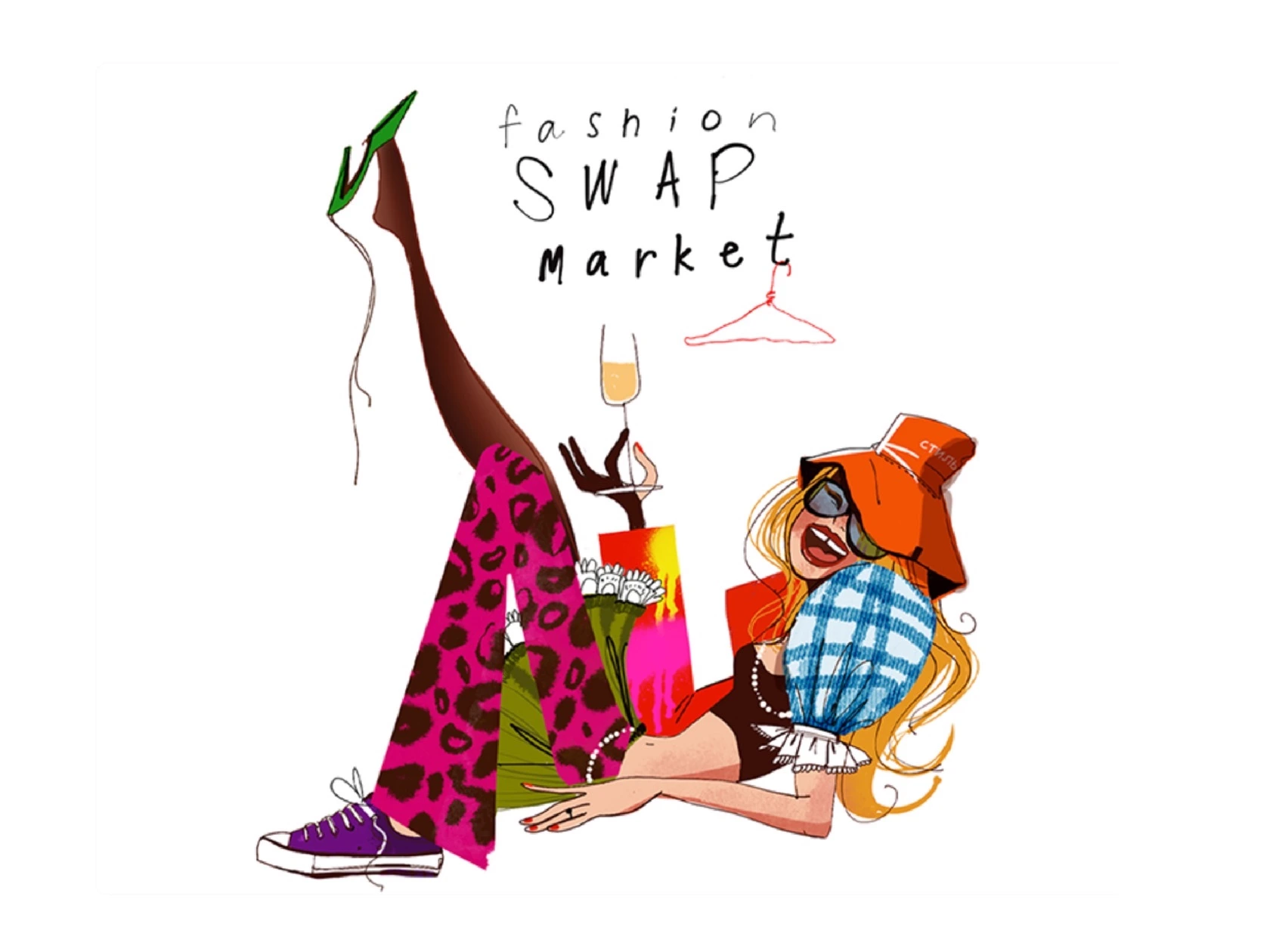 Рекламные иллюстрации для Swap-маркета от стилиста